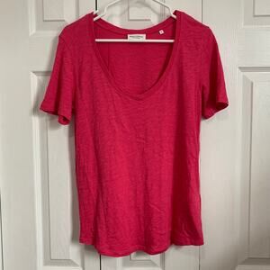 Marc O'Polo pink 100% organic slub cotton tee medium